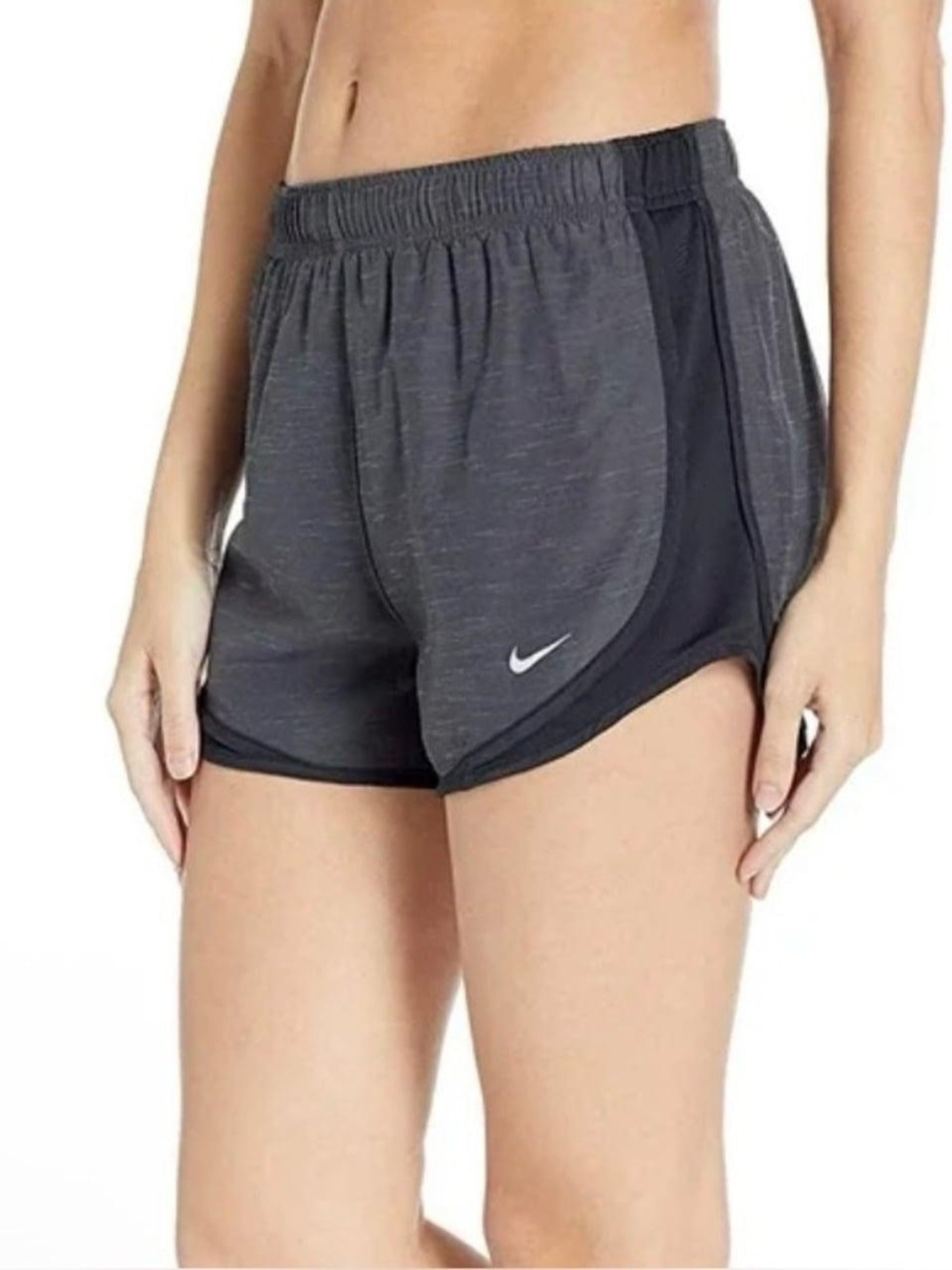Nike Women's Charcoal and Black Athletic Shorts